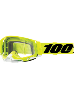 100% Racecraft 2 Goggles YL CLR 50009-00004 - Premium Motorcycle Goggles