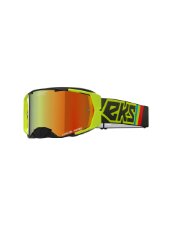 EKS Lucid Goggle Flo Fire - Red Mirror Lens | Premium Motorcycle Goggles