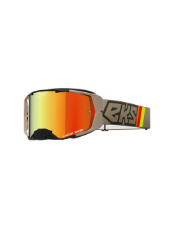 EKS Lucid Goggle Black & Tan - Red Mirror Lens