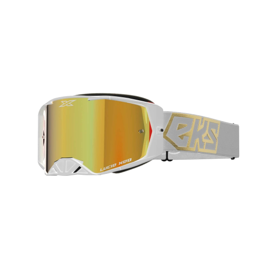 EKS Lucid Goggle White Gold - Gold Mirror Lens