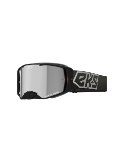 EKS Lucid Black Silver Goggles - Silver Mirror Lens