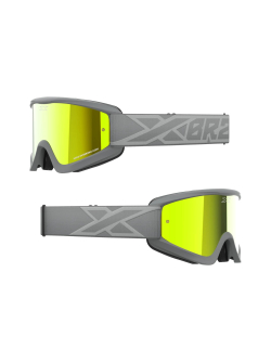 EKS GOX Flat-Out Mirror Goggle Grey & Silver - Gold Mirror Lens 067-60355