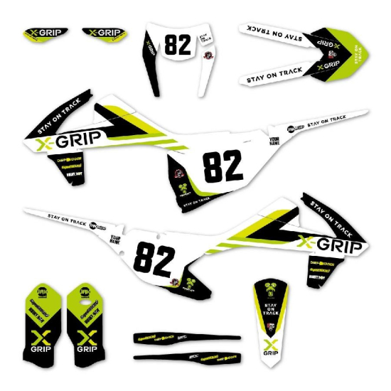 X-GRIP Graphic Kit XG-Design #19 for KTM Green/White XG-2036