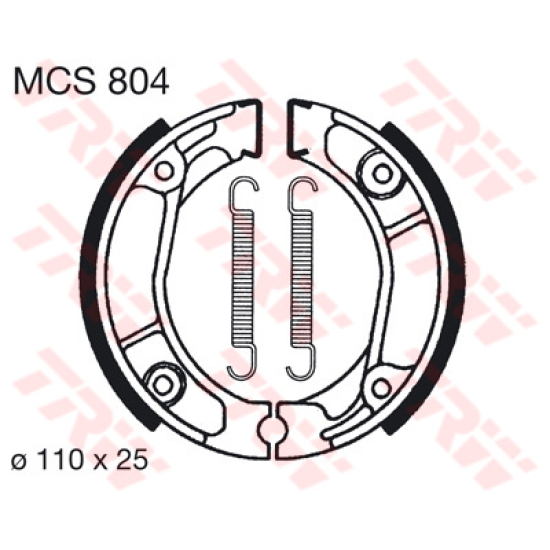 TRW Brake Shoes MCS804 - Premium Motorbike Brake Components