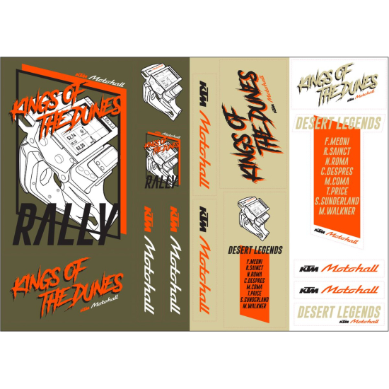 KTM SPECIAL EDITION DESERT STICKER SHEET 3MH230040000