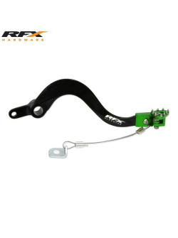 RFX Pro FT Rear Brake Lever (Black/Green) for Kawasaki KXF250/450 - Precision Performance