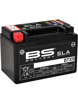 BS BATTERY SLA Factory-Activated AGM Maintenance-Free Battery BS BTX9 SLA 300674