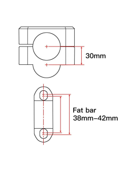 MX GUARDS 1-1/8" Handlebar Riser Adaptor for Yamaha WR450F, YZ125, YZ125X, YZ250, YZ250F, YZ250X, YZ400F - HBC019-**