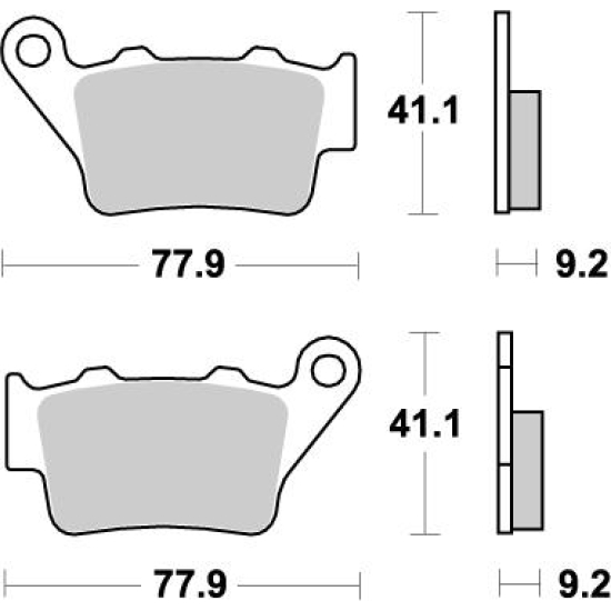 MOTO-MASTER Nitro Brake Pads 093221 for Motorbikes - High Performance Rear Brake Pad