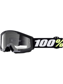 100% Strata Mini Goggles BK/CL 50033-00001 - Premium Motorcycle Goggles for Kids