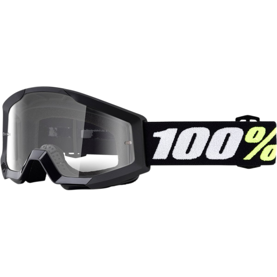 100% Strata Mini Goggles BK/CL 50033-00001 - Premium Motorcycle Goggles for Kids