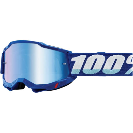 100% Accuri 2 Adult Motorcycle Goggles with Blue Mirror Lens