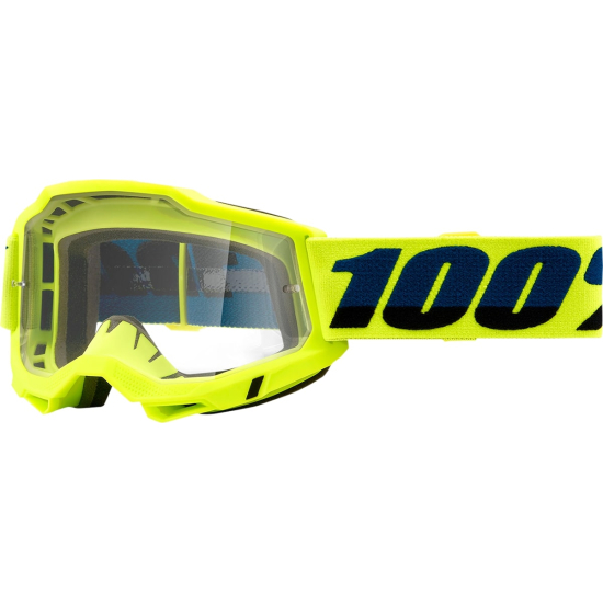 100% Accuri 2 OTG Goggles YL CLR - Ultimate Adult Motocross Eyewear