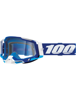 100% Racecraft 2 Goggles BL CLR 50009-00002 | Premium Motorcycle Goggles