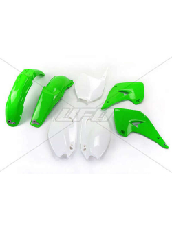 UFO Plastic Kit OEM Color Green/White for Kawasaki KX125/250