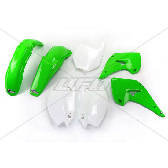UFO Plastic Kit OEM Color Green/White for Kawasaki KX125/250