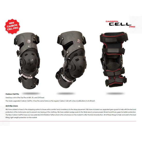 Asterisk Carbon Cell PRO Knee Brace - Pair AST-CC-**-P-1.0-PRO