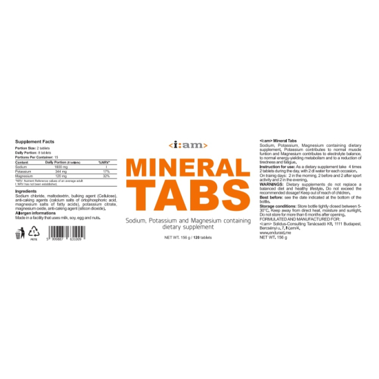 I:AM FUELING Mineral Tabs Salt Tablets 120 pcs iam001 #1