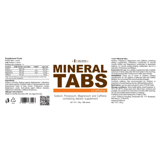 I:AM FUELING Mineral Tabs Salt Tablets 120 pcs iam001 #1