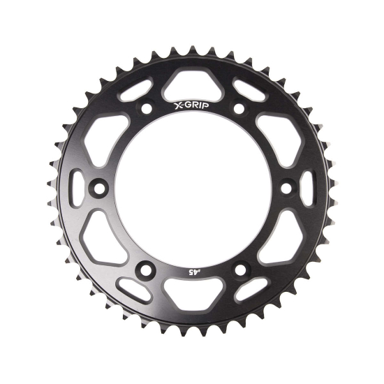 X-GRIP JAWS Sprocket (45-52 Teeth) - Black | Premium Motorcy #1